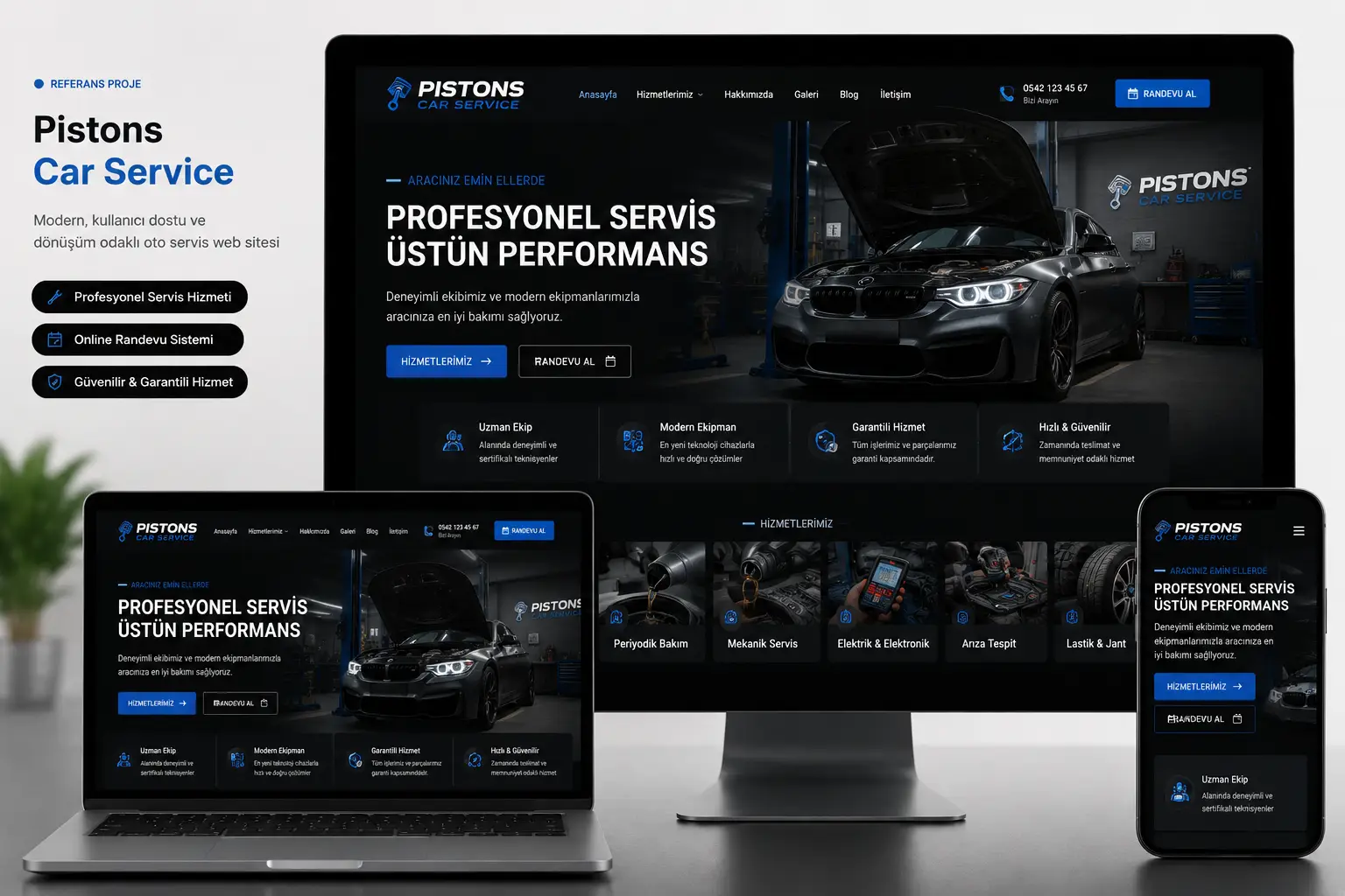 Pistons Car Service Web Sitesi